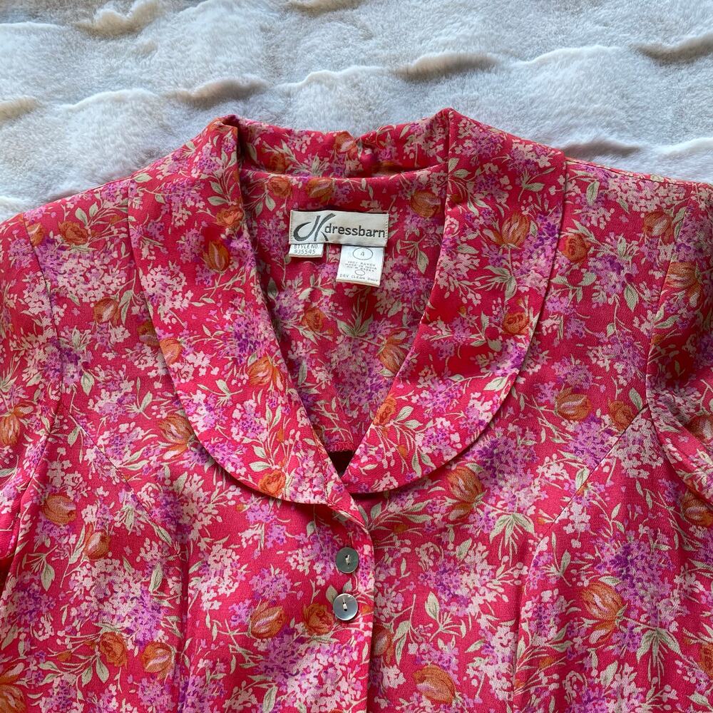 ð¥Vintage Dressbarn Floral Whimsy Cottagecore Coastal Flowy Feminine Maxi Dress - Picture 9 of 16